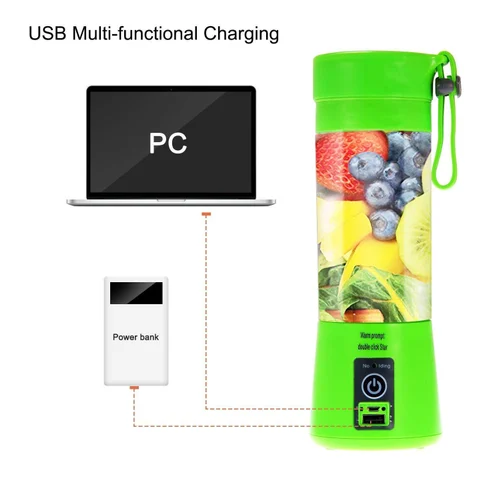 4-Blades Portable USB Electric Blender Juicer